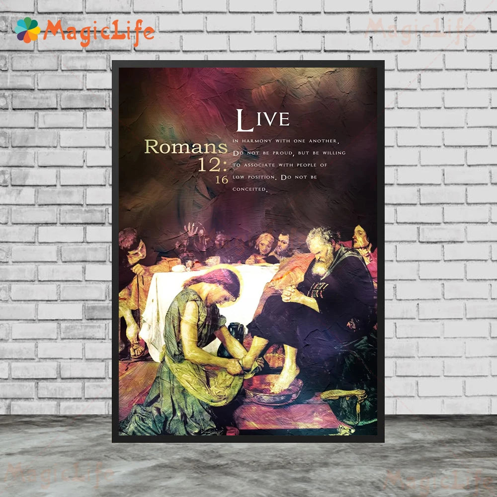 Bible Verse Religion Jesus Christianity Abstract Art Poster And Print The Christian Monitor Wall Art Canvas Painting Decoration