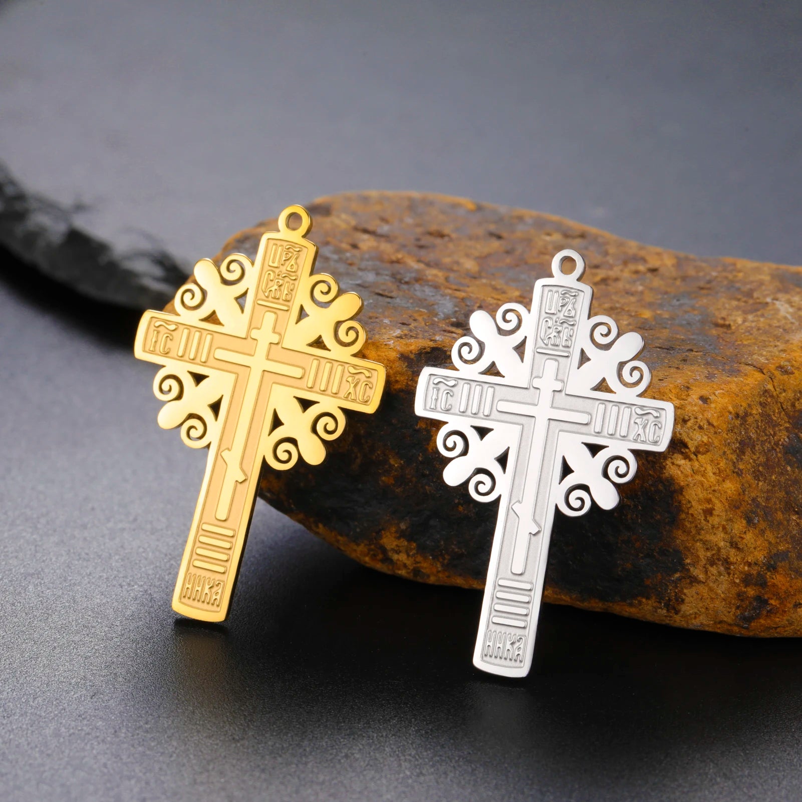 Creative Christian Flower Cross Charm for Necklace Earrings Bracelet Jewelry Set DIY Accessories Supplying Wholesale