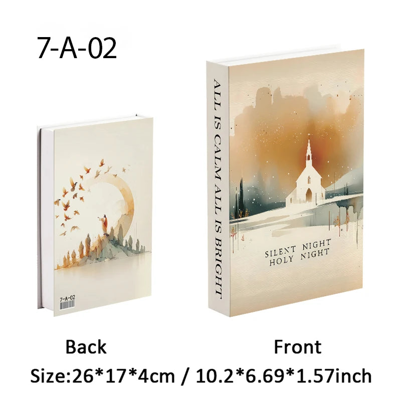 Jehovah Cross Bible Luxury Fake Book Storage Box Decorative Books Home Decor Coffee Table Bedroom Ornament Interior Decoration
