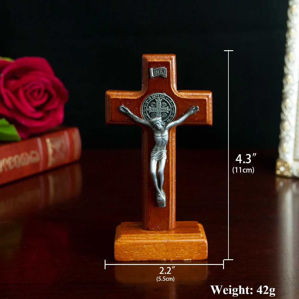 Christian Jesus Wooden Cross Catholic Church Retro Wooden Pendant Car Jesus On Cross Rosarios Catolicos Jezus Croix Crucifix
