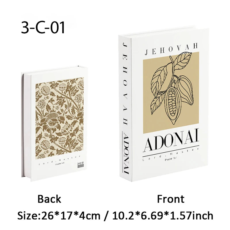 Jehovah Cross Bible Luxury Fake Book Storage Box Decorative Books Home Decor Coffee Table Bedroom Ornament Interior Decoration