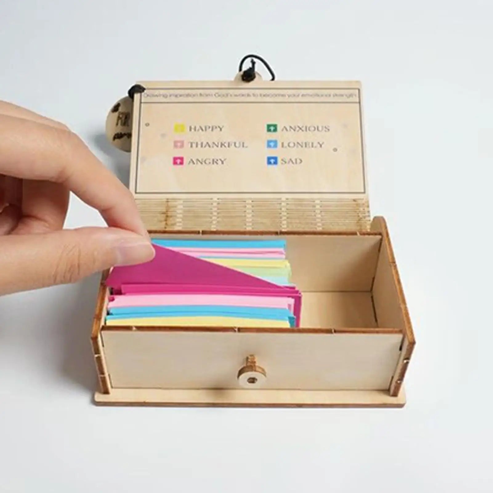 Bible Scripture Cards 90pcs Color-Coded Bible Verses in Wooden Box Christian Scripture Prayer Cards new year gift for Women Men