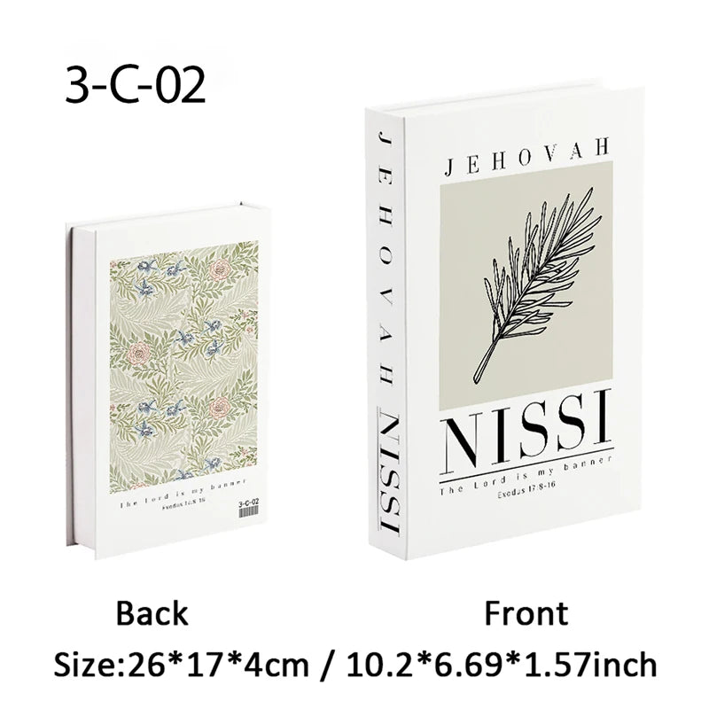 Jehovah Cross Bible Luxury Fake Book Storage Box Decorative Books Home Decor Coffee Table Bedroom Ornament Interior Decoration