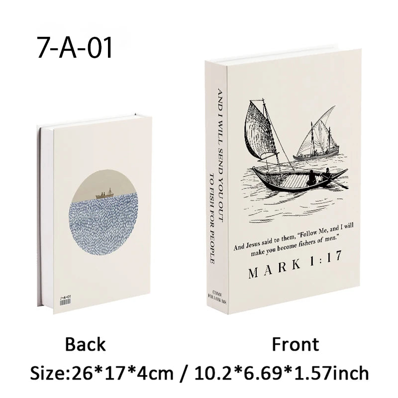 Jehovah Cross Bible Luxury Fake Book Storage Box Decorative Books Home Decor Coffee Table Bedroom Ornament Interior Decoration